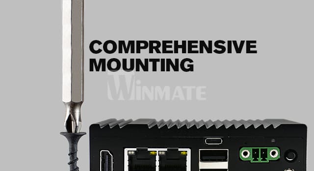 Winmate EACIM20 gateway is easily used and install with comprehensive mounting solutions