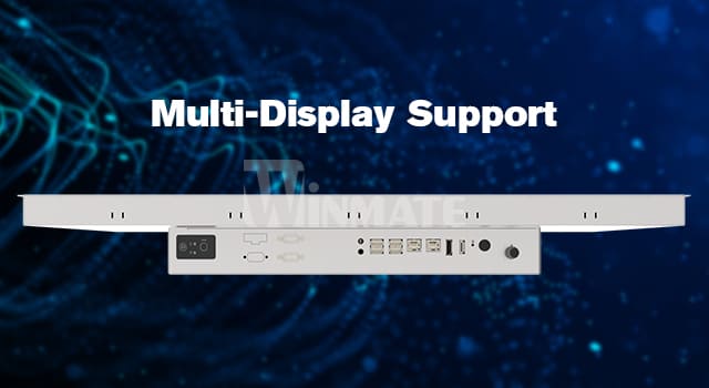 Rugged and reliable Winmate 27-inch HMI panel pc with 1920x1080 panel with projected capacitive. Multi-display support with HDMI, LVDS, and eDP interfaces offers versatile connectivity, empowering industrial operators with enhanced visualization and system monitoring capabilities.