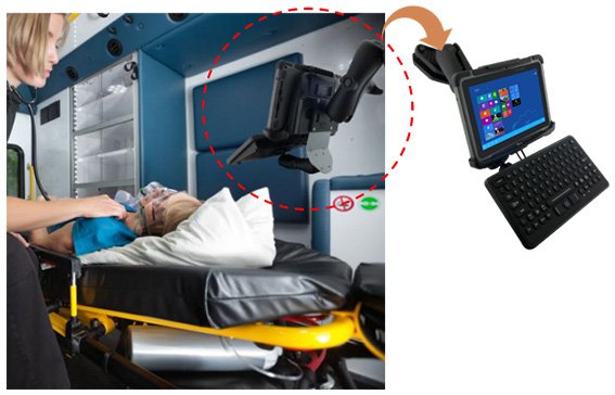 Aplicación montada en vehículo de ambulancia Aplicación montada en vehículo de ambulancia
