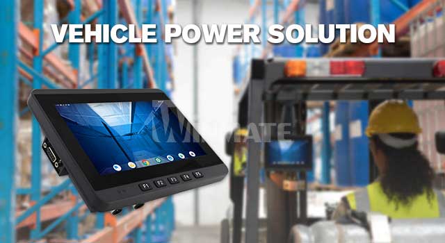 Winmate Windows forklift computer FM07A with Vehicle Power Solution. Winmate Windows forklift computer FM07A with Vehicle Power Solution.