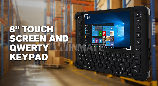 Winmate Windows forklift computer M101BK with 8” Touch Screen and QWERTY Keypad Winmate Windows forklift computer M101BK with 8” Touch Screen and QWERTY Keypad