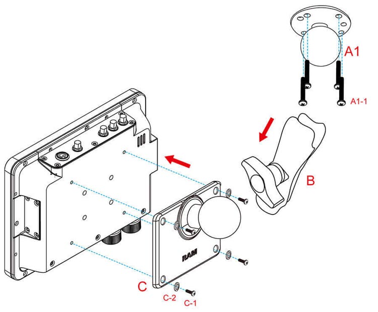 Mounting 1 – No Drill Solution