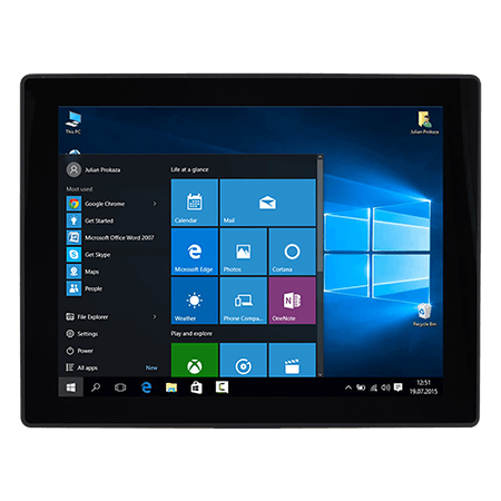 R12IP3S-PCM2AC-POE | 12.1" Intel® Pentium® N4200 S Series HMI Panel PC | Winmate