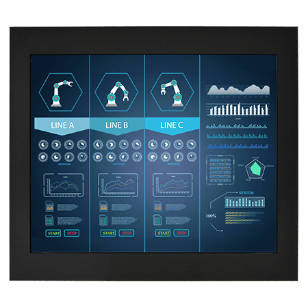 R17L500-CHA1TR | 17" Chassis Transflective Display | Winmate